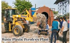 Waste plastic to fuel oil pyrolysis machine running video