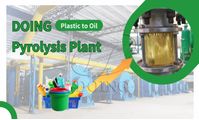 What fuel can be made from waste plastic pyrolysis plants?