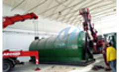 Wate rubber recycling pyrolysis plant running in Italy