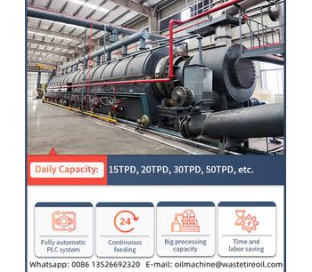 Doing - Model DY15T-100T - Fully automatic conintuous waste tire pyrolysis equipment