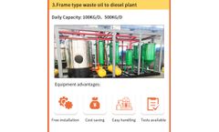 DOING - Small scale mobile type waste oil to diesel fuel distillation plant