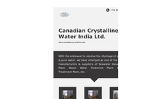Canadian Crystalline Water India Ltd Profile Brochure