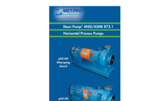 Dean Pump - Model pH Series - Horizontal ANSI Process Pumps - Brochure