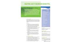 Boron Shuttle - Liquid Fertilisers Brochure