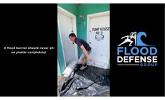 How to protect your door from flooding with sand bags and Plastic Sheeting - Sealing Flood Barriers - Video