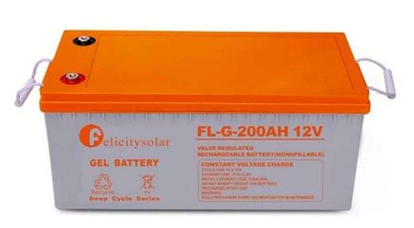 Felicity-Solar - Model FL-G-200AH12V - 12v 200ah Gel Solar Battery