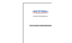 Power Systems Testing Department - Brochure