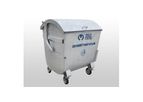Model 1100 Liter - Hot Dip Galvanized Waste Container with Dome Lid