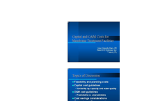 Capital and O&M Cost for RO - Presentation Brochure