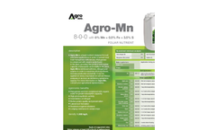 Agro-Mn - Foliar Nutrient (8-0-0 With 6% Mn + 0.5% Fe + 3.5% S) - Datasheet