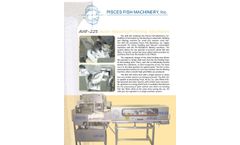 Pisces - Model AHF 225 - Single Operator Auto Heading/Filleting Machines - Brochure
