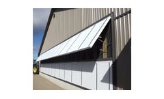 Faromor - Model HWP - Hinged Wall Panel Systems for Poultry Industry Ventilation