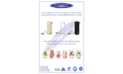 Crystal Quest - Model CQE-CT-00100 - Disposable Countertop Water Filter System Manual
