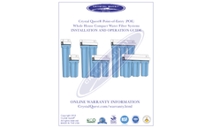 Crystal Quest - Model CQE-WH-01109A - Big Blue Whole House Water Filter Brochure