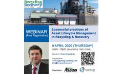 Webinar on Successful practices of Asset Lifecycle Management in Recycling & Recovery in Asia, April 9