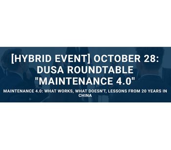 Siveco to speak at DUSA Roundtable on Maintenance 4.0: what works, what doesn't (October 28, Suzhou)