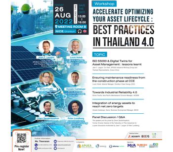Workshop on `Accelerate Optimizing your Asset Lifecycle: Best Practices in Thailand 4.0` (August 26)