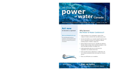 16th Annual Power of Water Canada Trade Show 2016 - Brochure