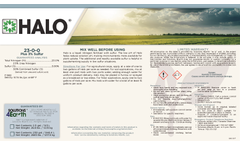 Halo - Acidic Liquid Nitrogen Fertilizer - Product Label