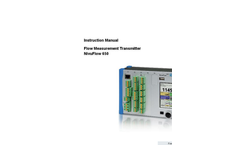 NivuFlow650 - Flow Measurement Transmitter - Instruction Manual