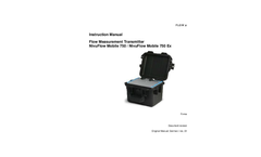 NivuFlow Mobile 750 / NivuFlow Mobile 750 Ex - Flow Measurement Transmitter - Instruction Manual