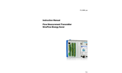 NivuFlow - Energy Saver Flow Measurement Transmitter - Instruction Manual