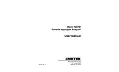 Thermox - Model 120HD - Portable Hydrogen Analyzer - User Manual