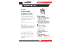 Thermox - Model CG1000 - Portable Oxygen Analyzer - Data Sheet