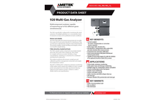AMETEK PI - Model 920 - Hot/Wet Multi Gas Analyzer  - Datasheet