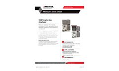 AMETEK PI - Model 934 - Sensor Specific Gas Analyzer - Datasheet