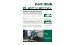 CentriTech - Model CT Series - Solid-Bowl Decanter Centrifuges - Brochure