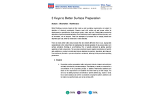 3 Keys to Better Surface Preparation  Brochure