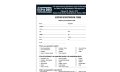 10th EverythingAboutWater Expo 2013 International Exhibition & Conference on Water & Waste Visitor Registration Form