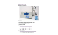 pHmetro - Model 2005 - Desktop Digital Ph Meter with Backlit Widescreen Brochure