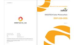 Dass - Model DSP-338i-ODS - On-Grid Commercial Solar Inverter - Manual