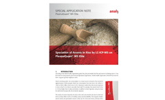 Speciation of Arsenic in Rice by LC-ICP-MS on PlasmaQuant MS Elite - Special Application Note