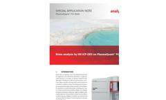 Brine analysis by HR ICP-OES on PlasmaQuant PQ 9000 - Special Application Note