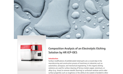 Composition Analysis of an Electrolytic Etching Solution by HR ICP-OES