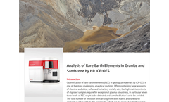 Analysis of Rare Earth Elements in Granite and Sandstone by HR ICP-OES
