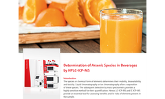 Determination of Arsenic Species in Beverages by HPLC-ICP-MS