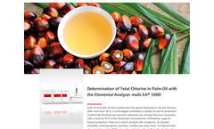 Determination of Total Chlorine in Palm Oil with the Elemental Analyzer multi EA® 5000