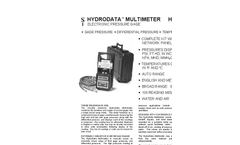 HydroData - Model HDM-250 - Electronic Pressure Gages - Brochure