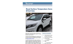 Teconer - Model RTS411/RTD411SA - Surface Temperature Sensor Brochure