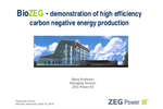 Biozeg – Demonstration of High Efficiency Carbon Negative Energy Production Brochure