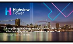 Long Duration Energy Storage and its Role in Effective Integration of Renewables in New York - Video