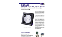 Flomation Systems - DR5000 - Single & Dual Pen Chart Recorders DataSheet