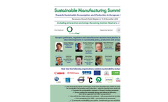 Sustainable Manufacturing Summit Europe Brochure