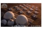 Dia.20m Dia.1 Om Dia.8m Domes Tents In Desert Campsite
