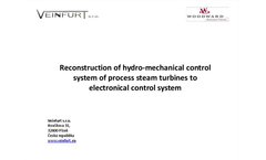Reconstruction of hydro-mechanical control  system of process steam turbines to  electronical control system