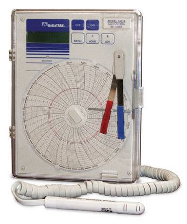 DeltaTrak - Model 14013, 14014 - Temperature/Humidity/Dew Point Circular Chart Recorder